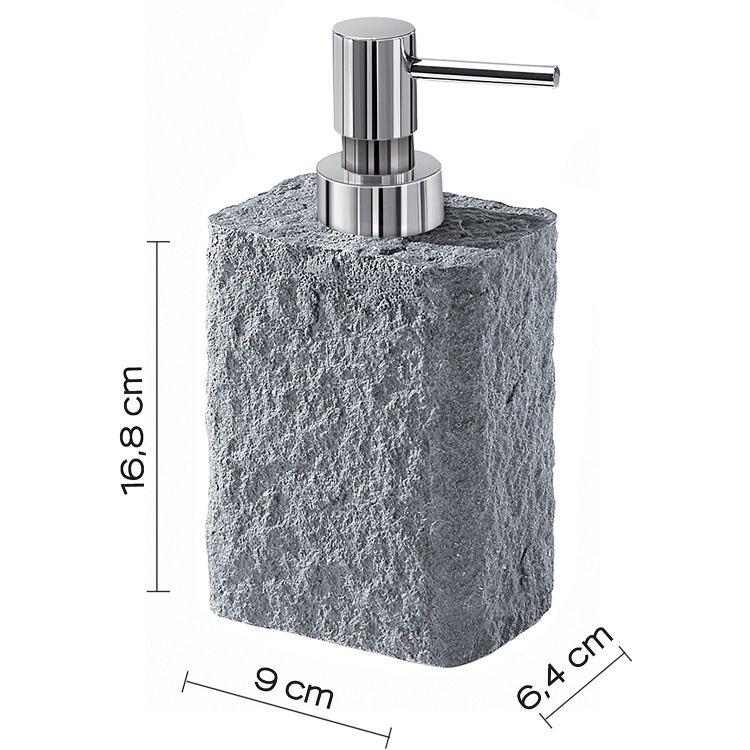 GEDY - Dispenser sapone Aries grigio - h16,8x9x6,4 cm